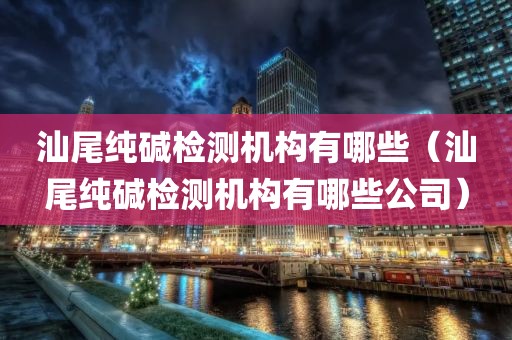 汕尾纯碱检测机构有哪些（汕尾纯碱检测机构有哪些公司）