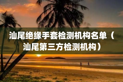 汕尾绝缘手套检测机构名单（汕尾第三方检测机构）